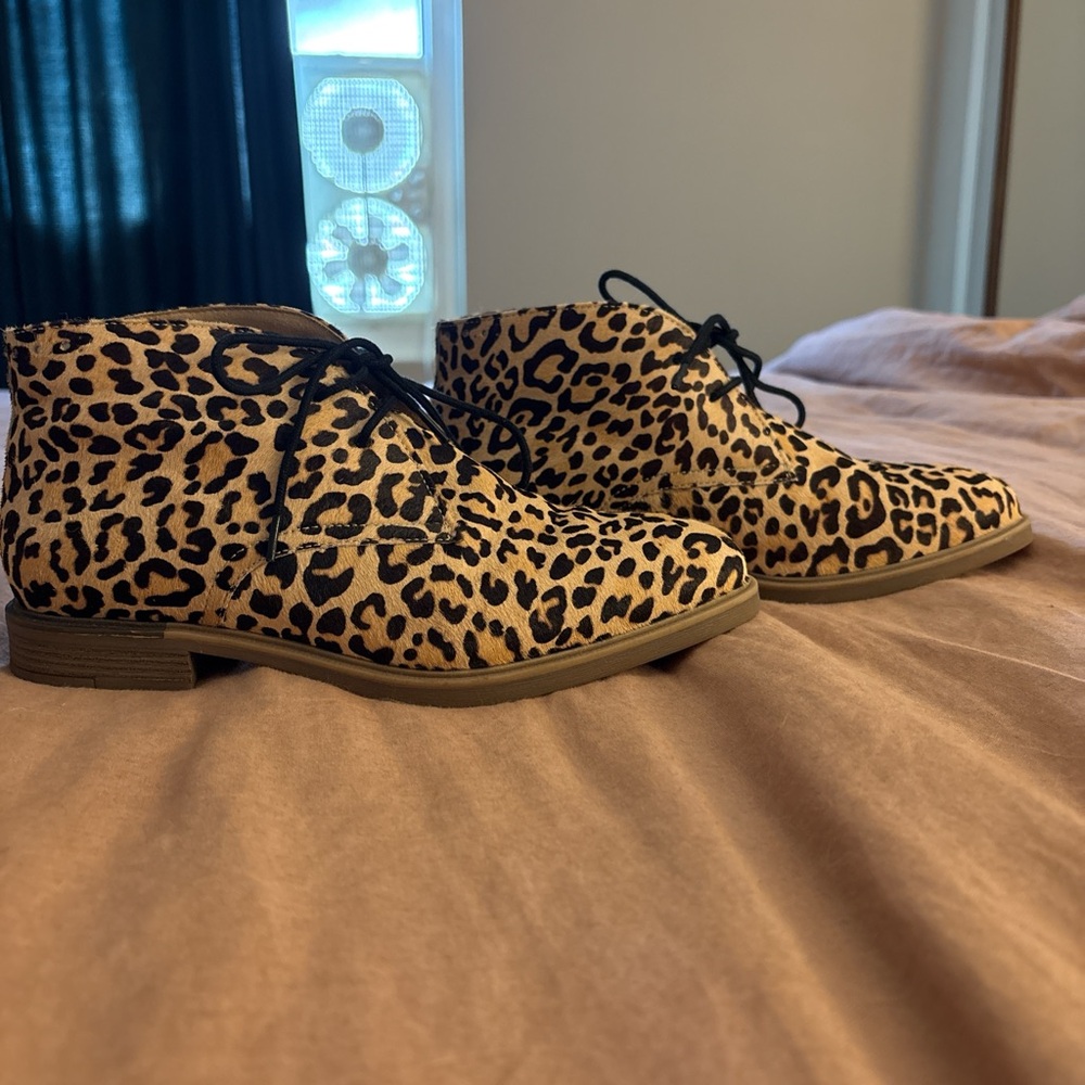 Hush Puppies Leopard Print Ankle Boots